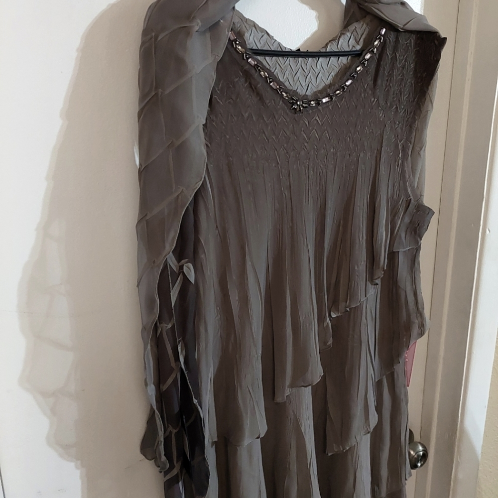 Komariv Grey Silk dress